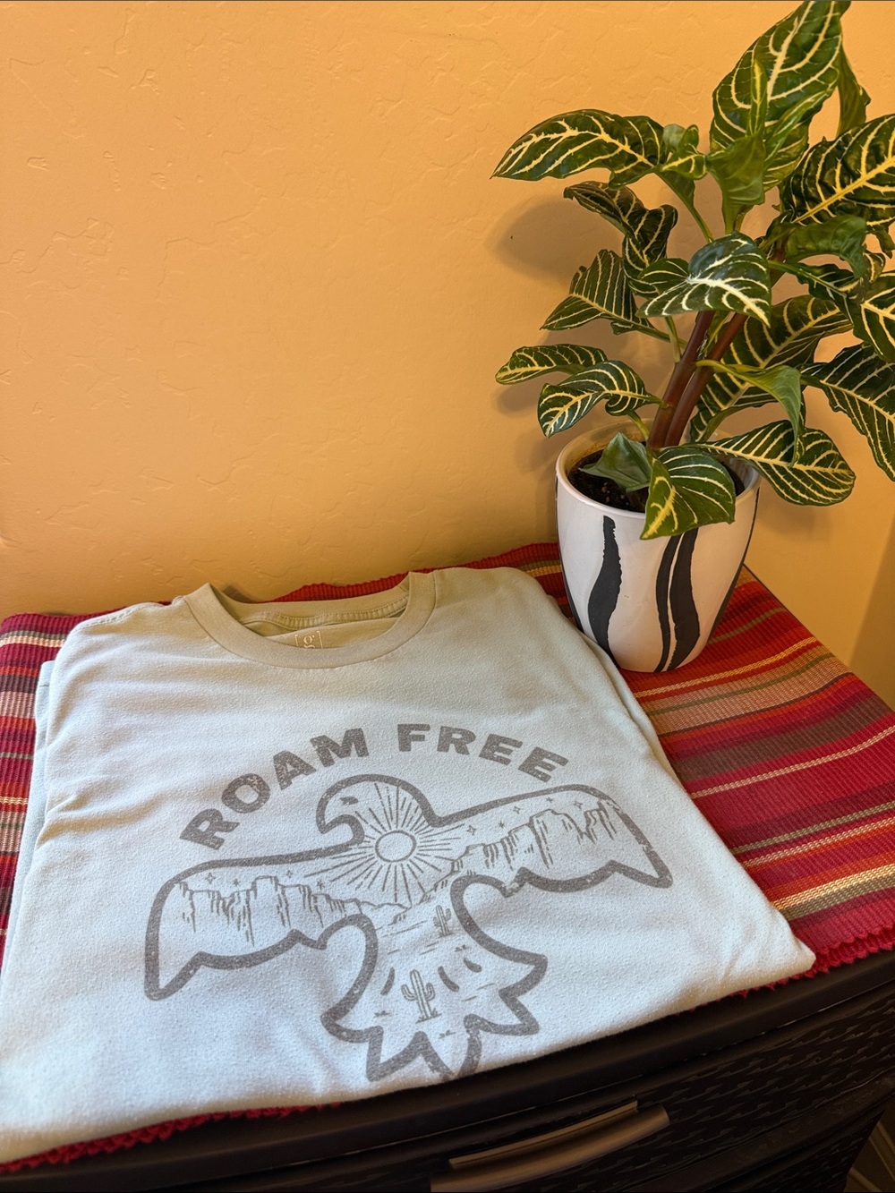 George Sage Green Roam Free Graphic Tee